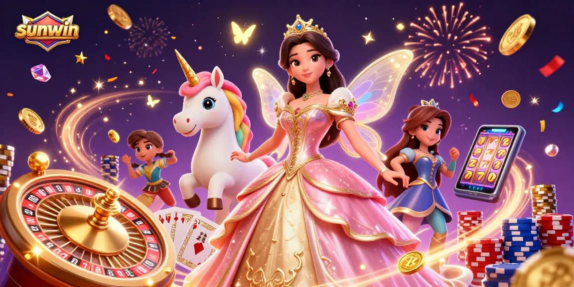 Experience thrilling gameplay at sunwin with stunning 3D characters, casino elements and vibrant colors.