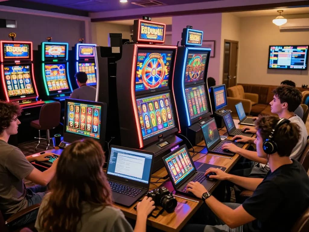 Sparking excitement, players spin reels at situs gacor slot machines in engaging online games.