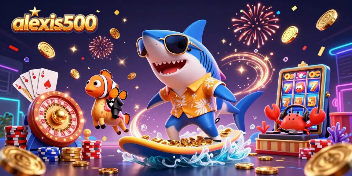 Experience the thrill of winning at alexis500 with vibrant casino fun and dynamic characters.