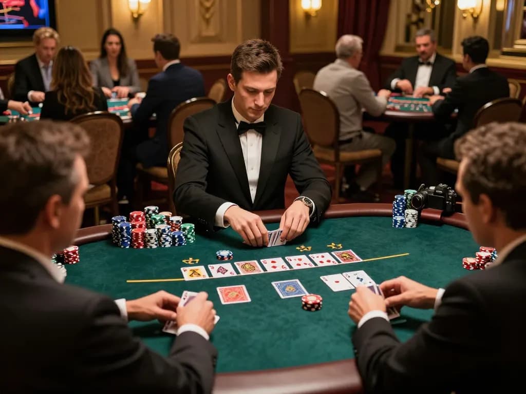 Blackjack players engaging in strategic gameplay at lc88 casino.
