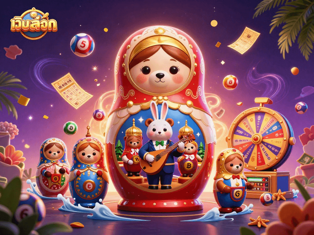 Spin for a chance to win big with เว็บสล็อต and vibrant colorful lottery-themed elements!