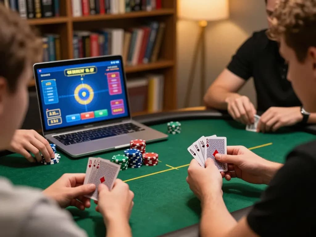 Players engage in exciting poker gameplay on hytw3339a in a cozy home setting