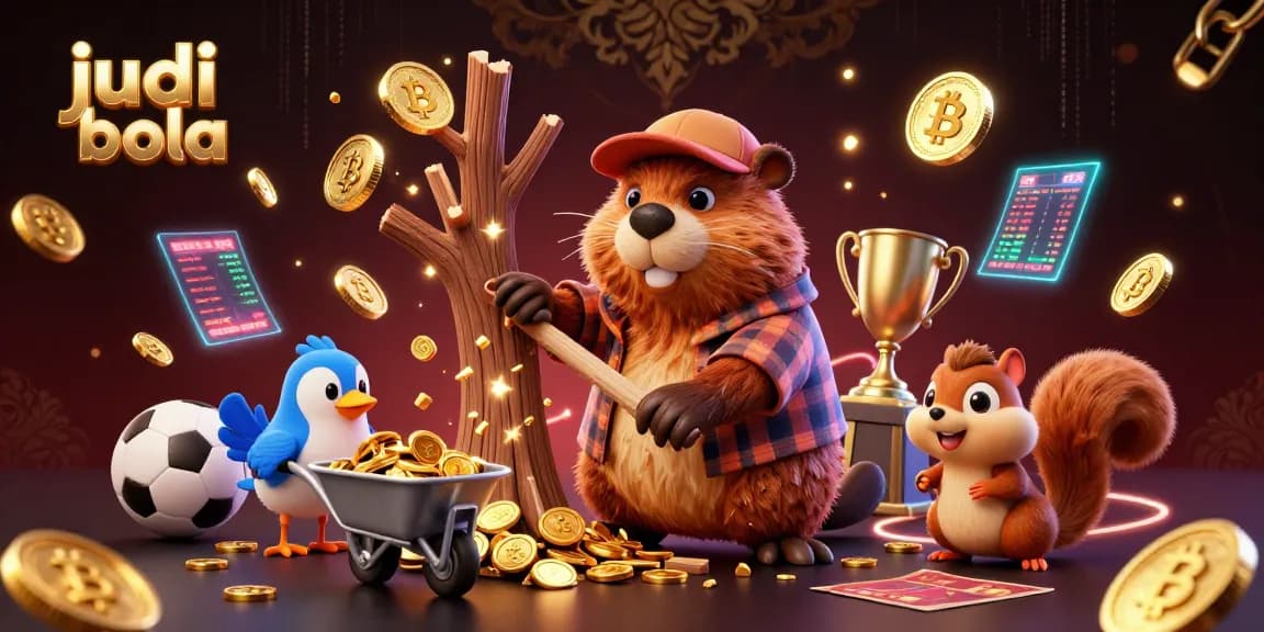 Engage in judi bola with dynamic sports betting action featuring a vibrant 3D scene.
