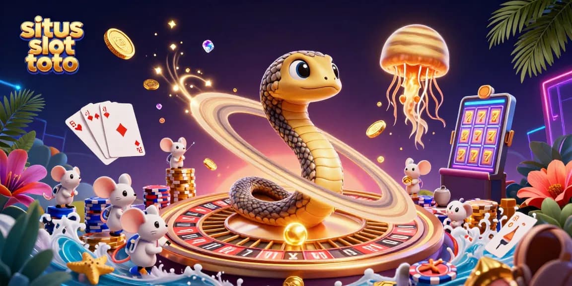 Engage with situs slot toto as astronaut mice spin a roulette wheel made of Saturn's rings amidst cosmic betting excitement.