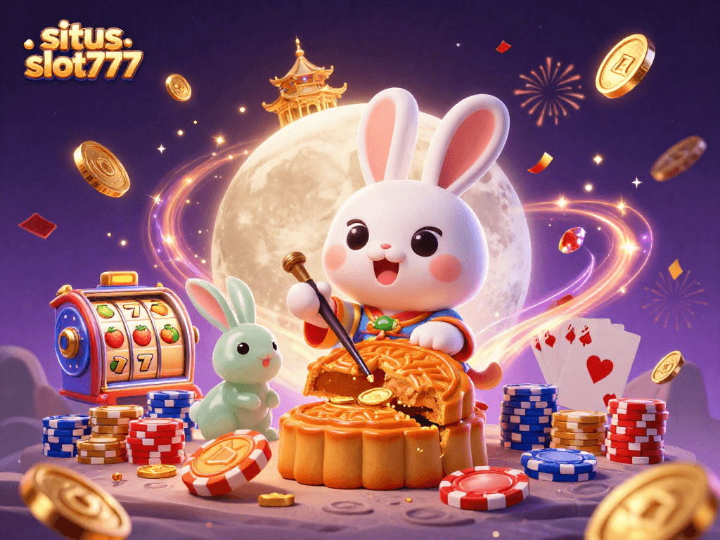 Experience the excitement of situs slot777 with vibrant 3D casino-themed illustration featuring iconic slot reels.