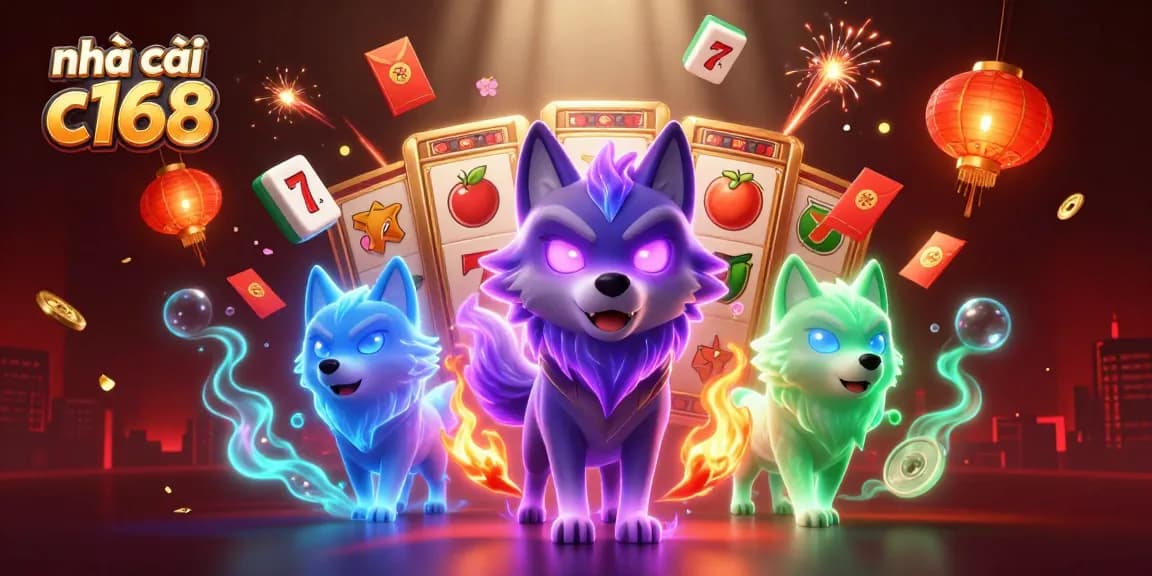 Experience thrilling gameplay at nhà cái c168 with exciting slot reels and animated characters.