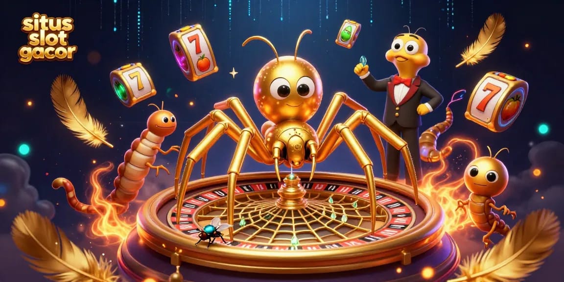 Menangkan permainan di situs slot gacor dengan spider emas berputar dan aksi taruhan yang mendebarkan.