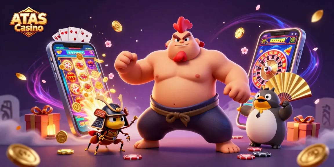 Experience top-tier entertainment at ATAS Casino with vibrant 3D characters and engaging gameplay elements.
