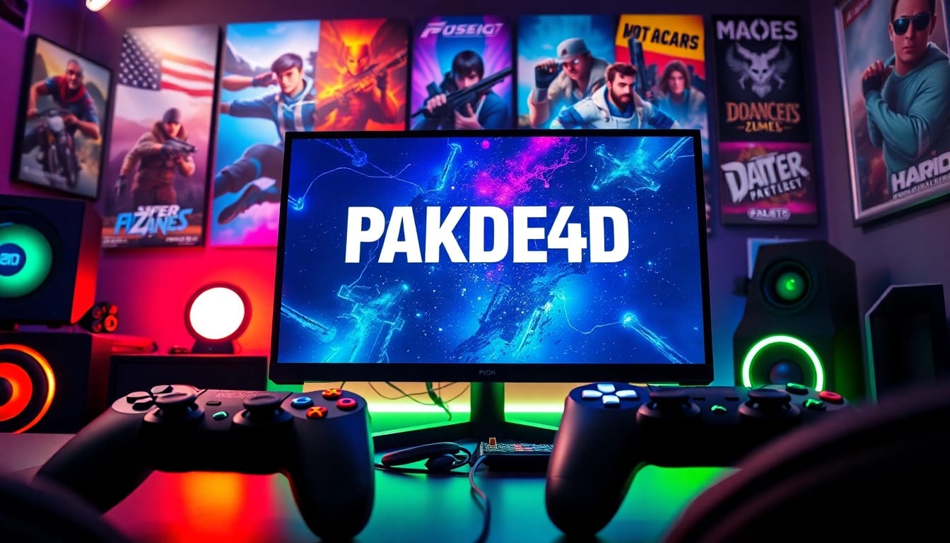 Jelajahi keseruan PAKDE4D game dalam suasana gaming yang dinamis dan penuh warna.
