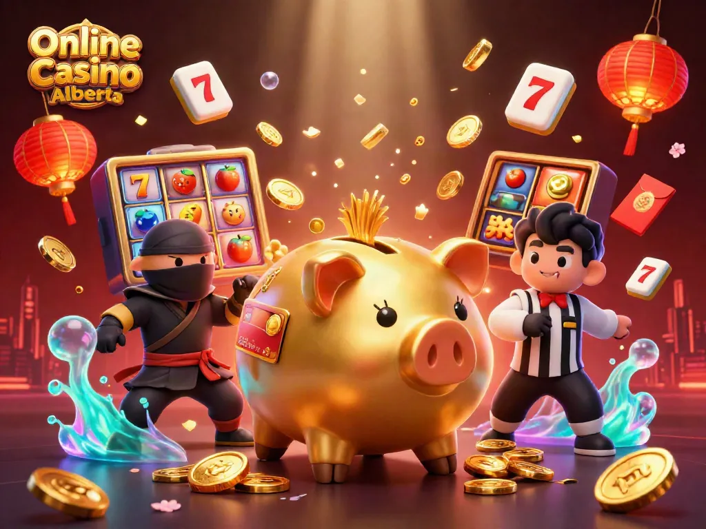 Engage with Online Casino Alberta through exciting gaming visuals featuring dynamic characters and elements.