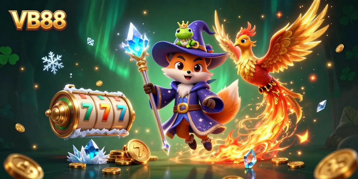 Experience thrilling gameplay with VB88 as mystical characters conquer the slots in a dazzling digital casino.