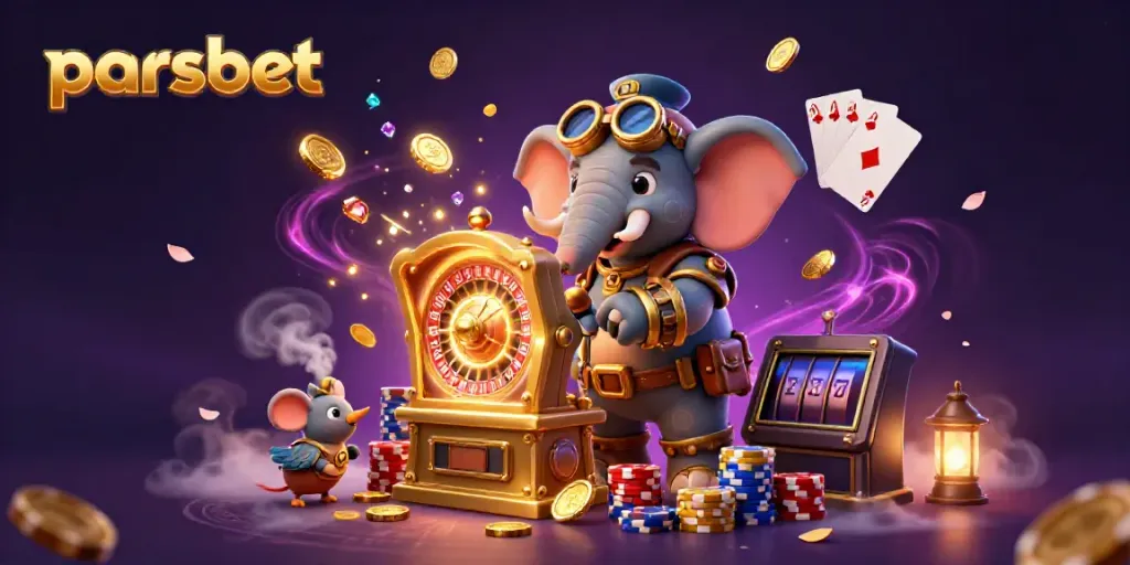 parsbet ile kazanma şansını artıran, etkileyici slot makinesi ile dolu bir gökyüzü