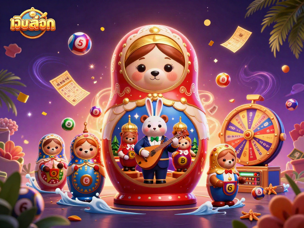 Spin for a chance to win big with เว็บสล็อต and vibrant colorful lottery-themed elements!