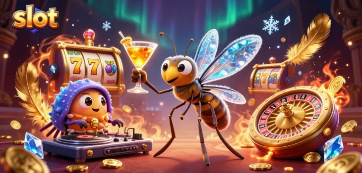Slot menghidupkan suasana kasino dengan karakter unik dan elemen dramatis.